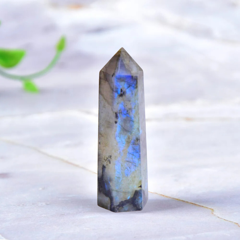 Pointe naturelle en Labradorite - Protection et Sérénité