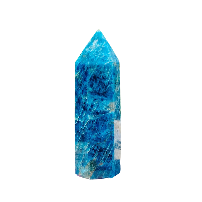 Pointe naturelle en Apatite bleu - Communication et Clarté Mentale