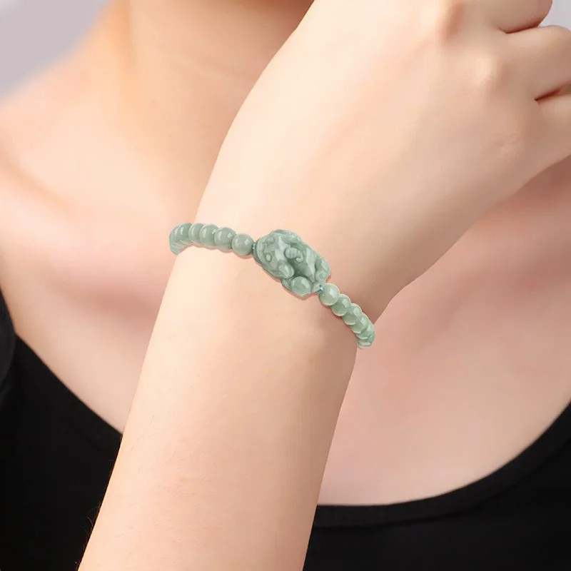 Bracelet Pixiu en Jade - Apaisement et Richesse
