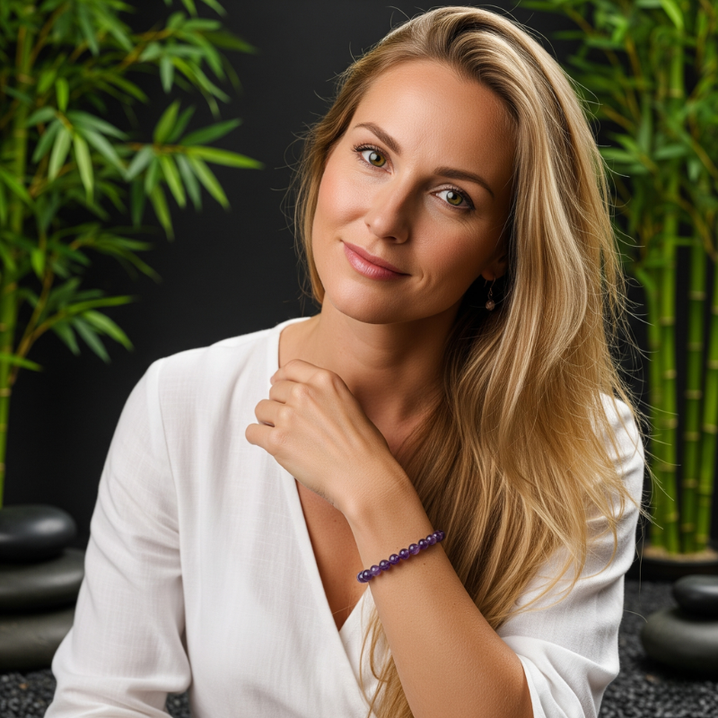 Bracelet en Améthyste – Sérénité & Intuition
