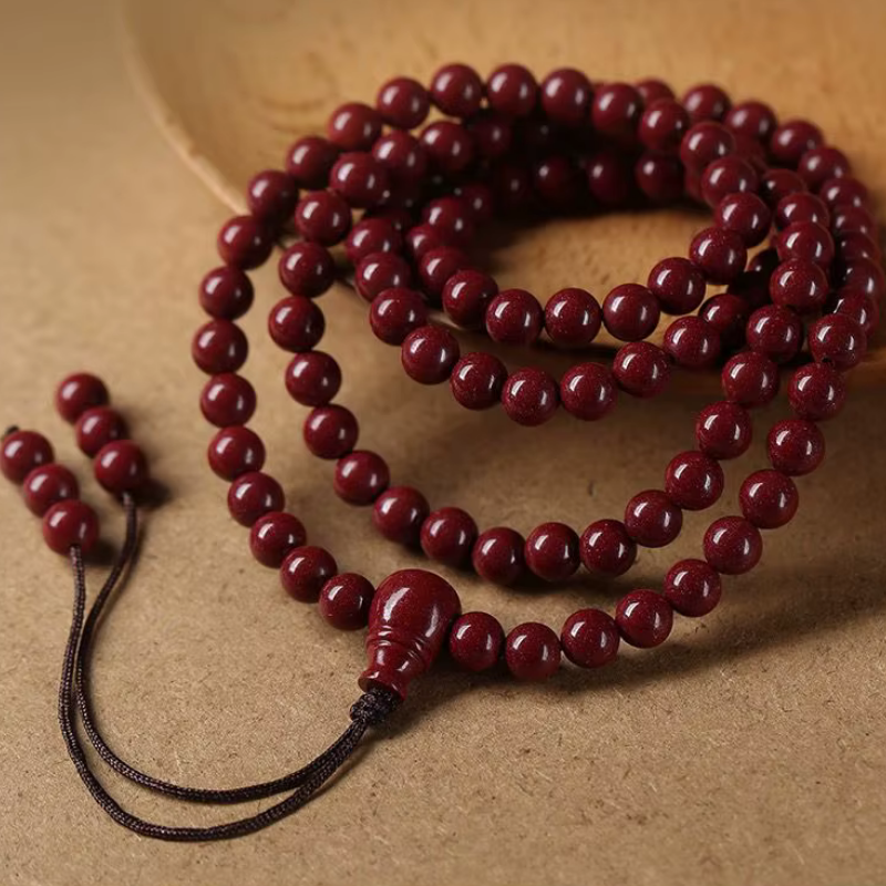 Bracelet Mala en Cinabre – Protection, Vitalité & Pouvoir Personnel