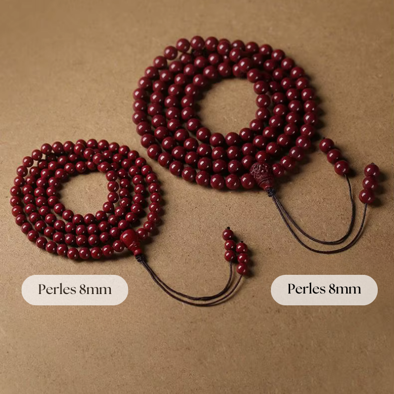 Bracelet Mala en Cinabre – Protection, Vitalité & Pouvoir Personnel