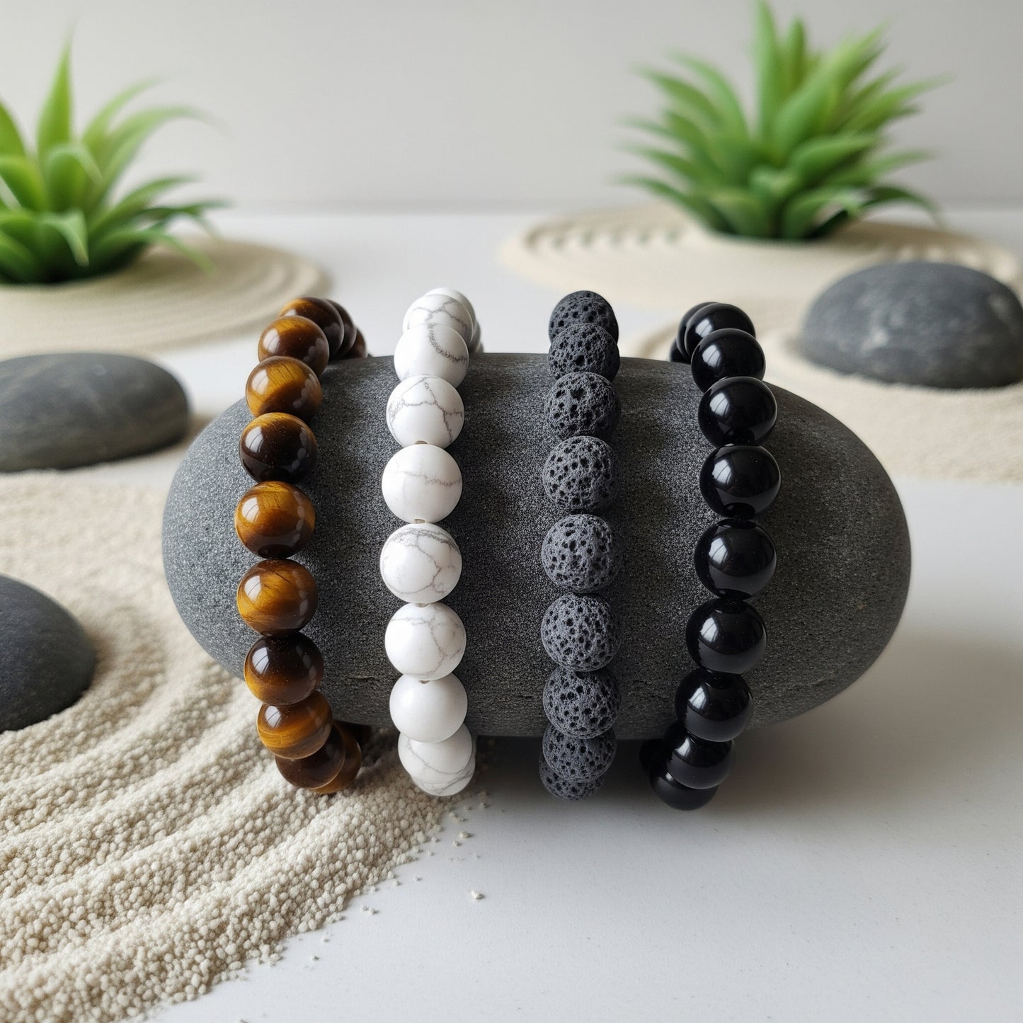 4 Bracelets Énergétiques – Force, Équilibre & Protection Totale