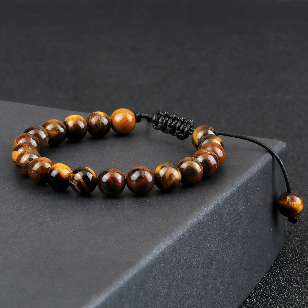 Bracelet Oeil de Tigre Ajustable – Force, Protection & Confiance