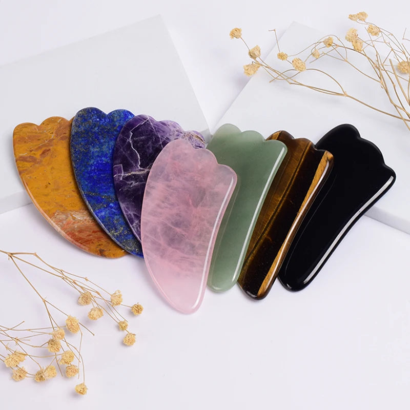 Gua Sha en Quartz rose