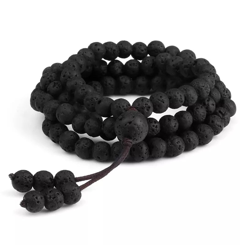 Bracelet Mala Pierre de lave - Force&Sérénité