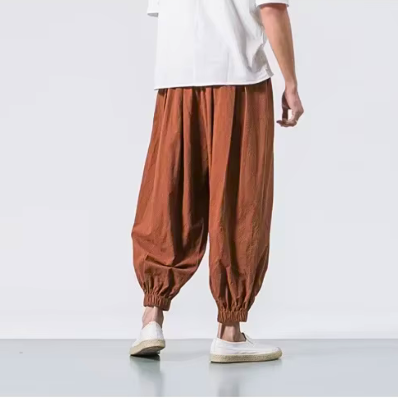 Sarouel Coton Bio Marron Homme