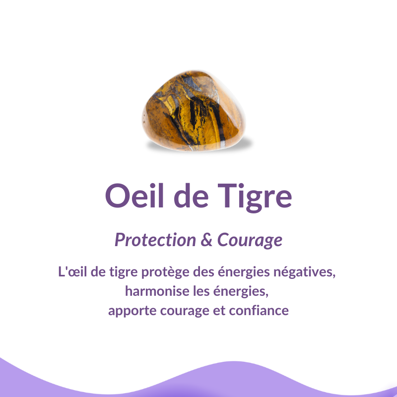 Orgonite Œil de Tigre et Obsidienne avec Fleur de Lotus