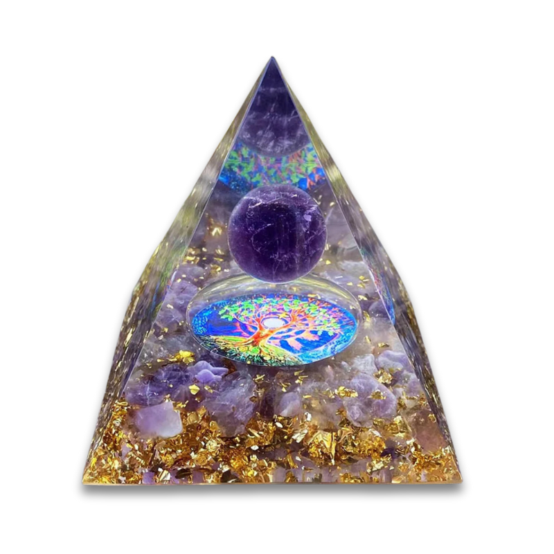 Orgonite en Améthyste et Arbre de Vie