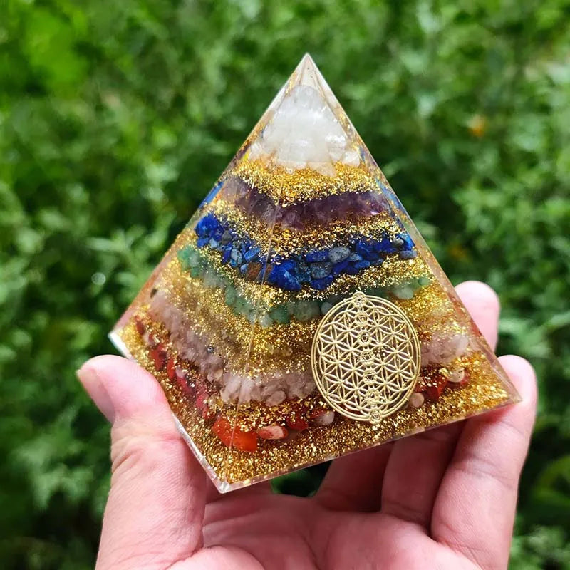 Orgonite 7 Chakras - Fleur de vie