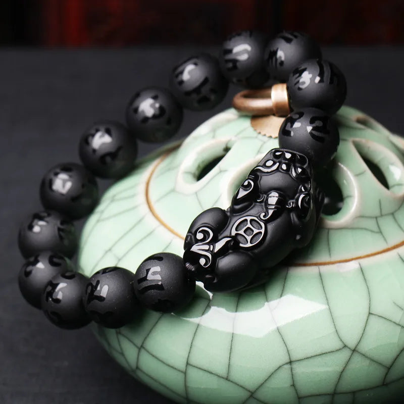 Bracelet Pixiu Obsidienne - Richessse et protection