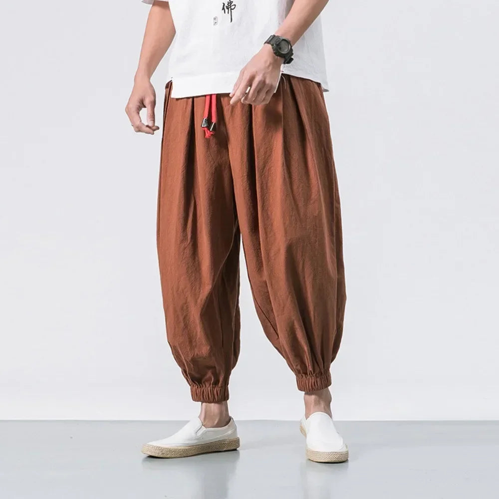 Sarouel Coton Bio Marron Homme