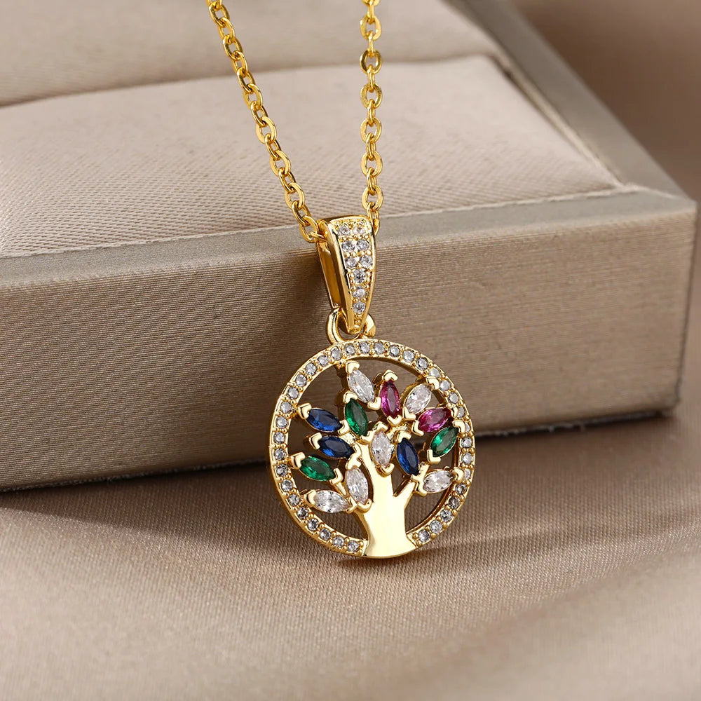 Pendentif Arbre de Vie 7 Chakras – Équilibre, Harmonie & Vitalité