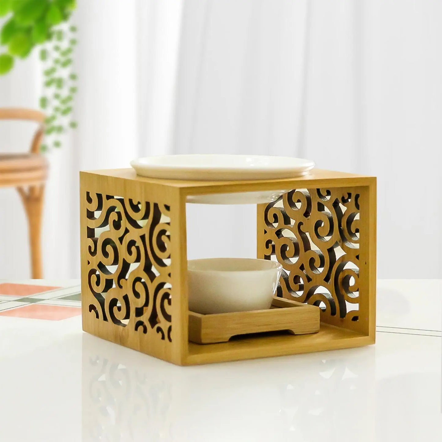 Brûleur d’Huiles Essentielles & Arômes – Élégance Zen & Éveil Intérieur