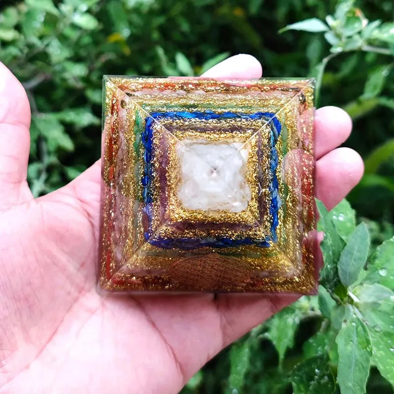Orgonite 7 Chakras - Fleur de vie