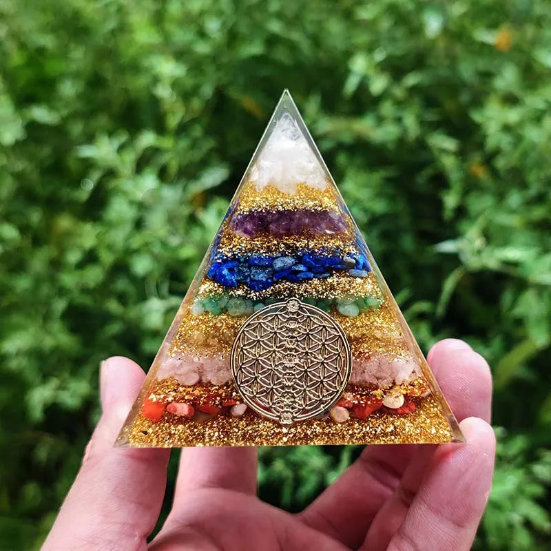 Orgonite 7 Chakras - Fleur de vie