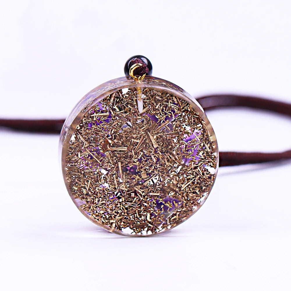 Pendentif Orgonite Améthyste - Énergie et Guérison