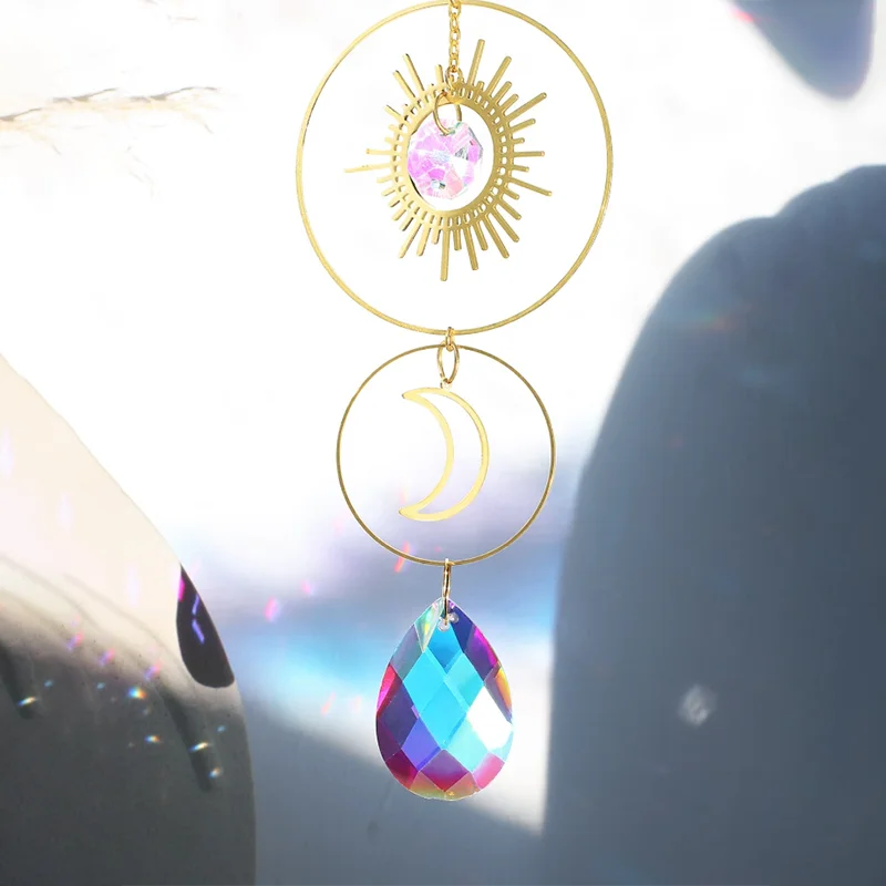 Attrape-Lumière Cristal Arc-en-Ciel – Soleil & Lune