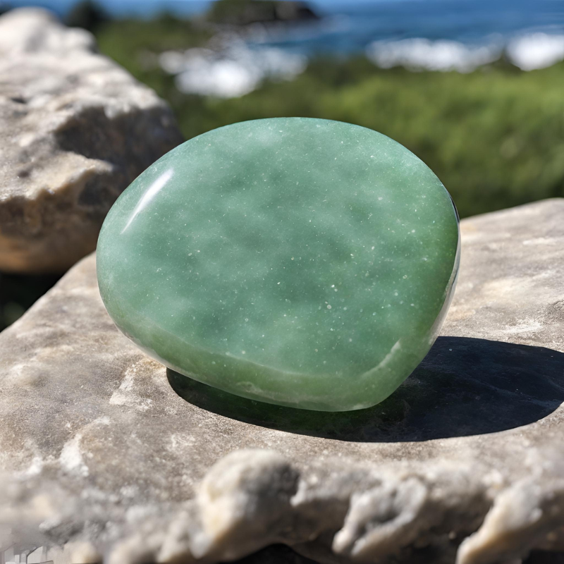 Pointe naturelle en Aventurine verte - Chance et Bien-Être