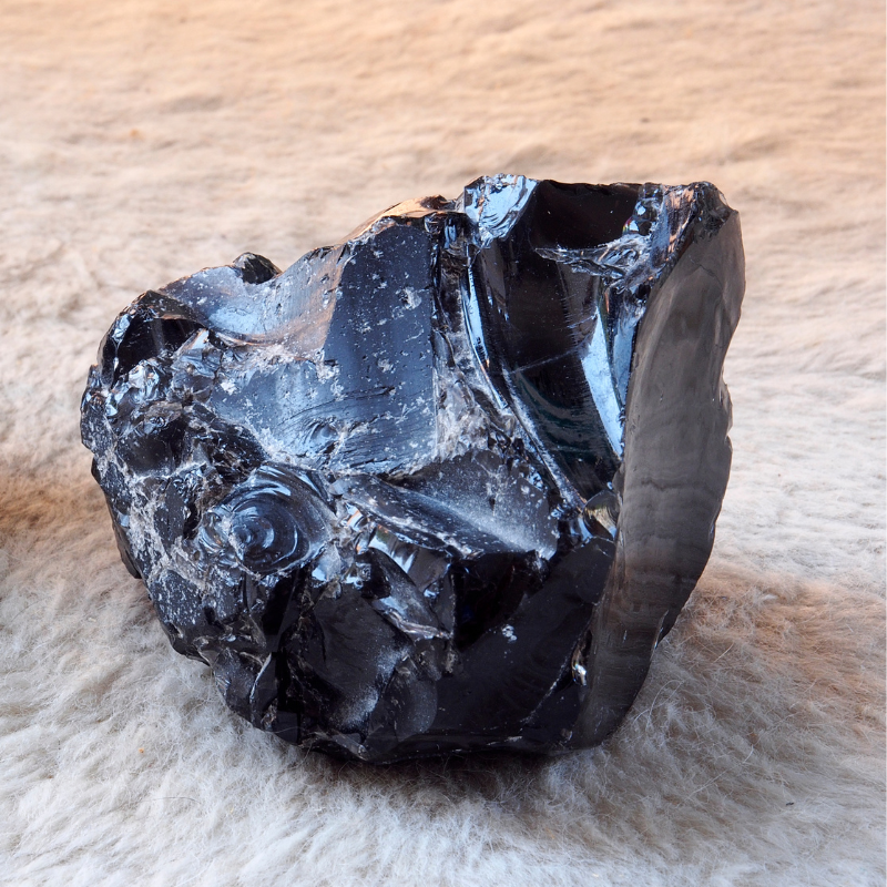 Pointe naturelle en Obsidienne - Protection et Vérité