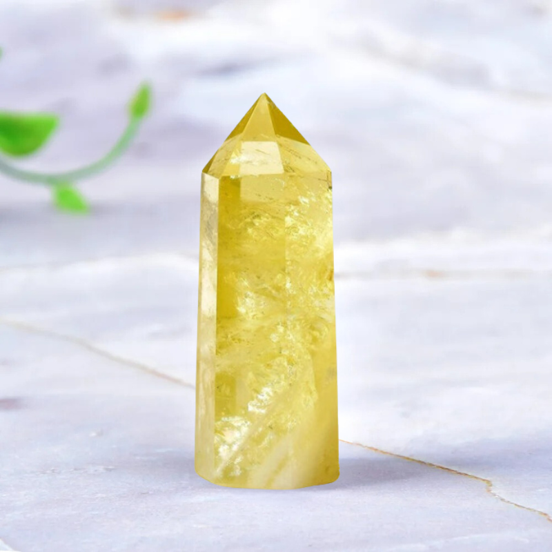 Pointe naturelle en Citrine - Abondance et Joie de Vivre