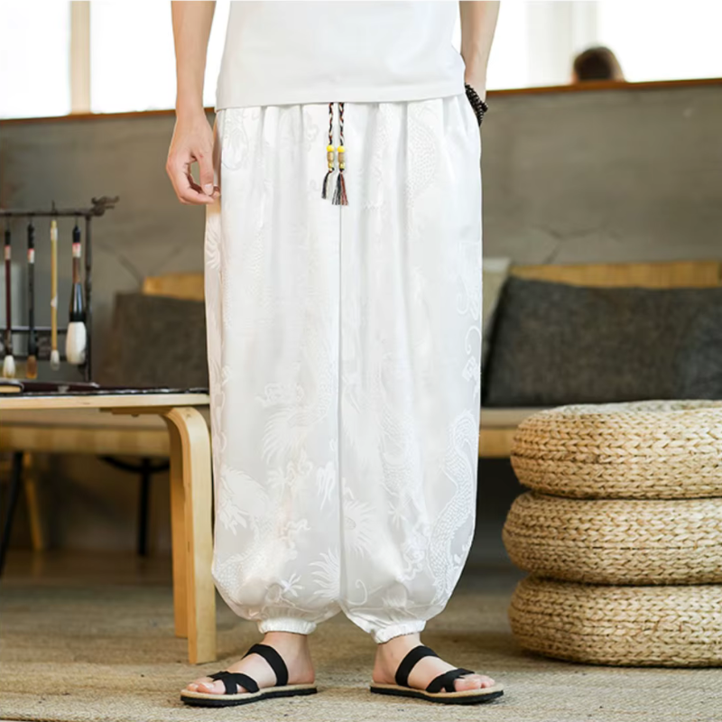 Sarouel Satin Blanc Homme