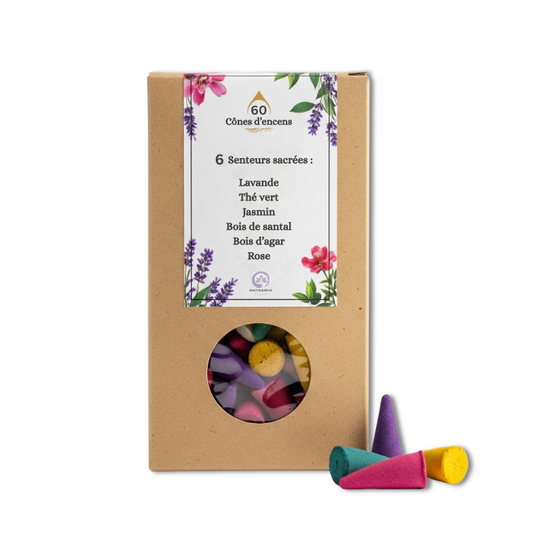Sachet de 60 Cônes d’Encens – Harmonie des 6 Senteurs Sacrées