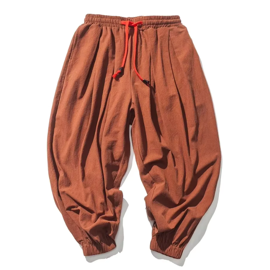 Sarouel Coton Bio Marron Homme
