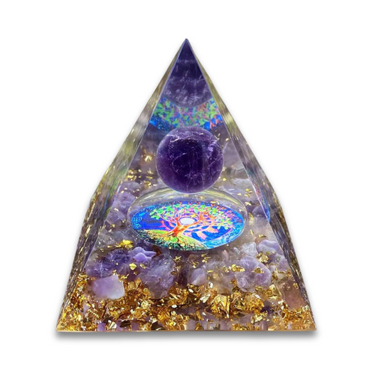 Orgonite en Améthyste et Arbre de Vie