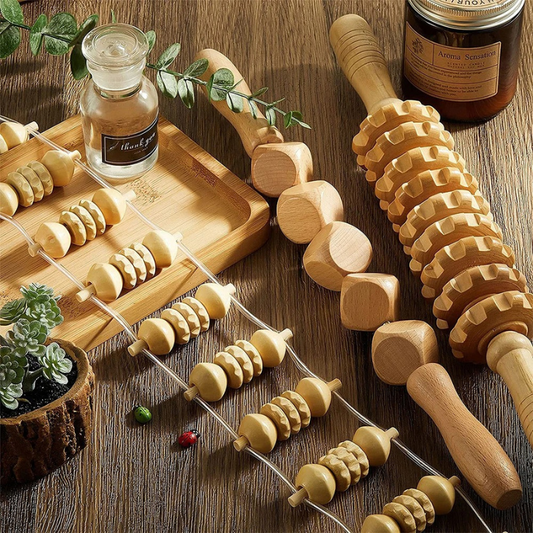 Kit de Maderothérapie en Bois – Anti-Cellulite & Relaxation Profonde