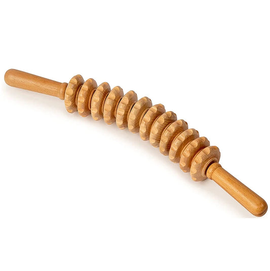 Rouleau de massage en bois - Anti-cellulite