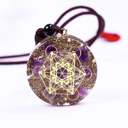 Pendentif Orgonite Améthyste - Énergie et Guérison