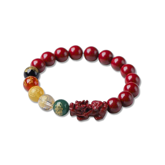 Bracelet Pixiu Cinabre - Prospérité