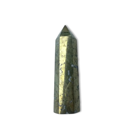 Pointe naturelle en Pyrite - Abondance, Protection et Confiance